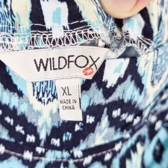 Wildfox Women’s Shorts 3X Boho Tropical Print Rayon Lightweight Coastal Getaway - Picture 8 of 10